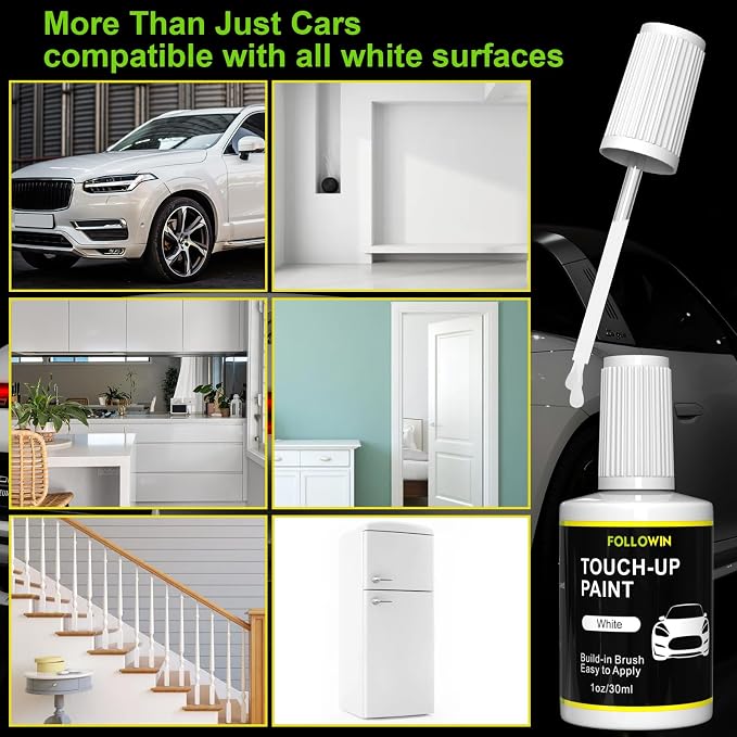FOLLOWIN White Touch Up Paint for Cars, Car Paint Scratch Repair, Built-in - Image 6