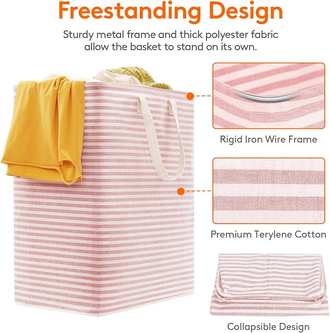 Lifewit 2 Pack Laundry Hamper Large Collapsible Laundry Basket, Freestanding - Image 2
