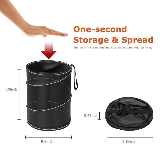 Ginsco 2Packs 4 Gallons New Leakproof Car Trash Can, Large Trash Can Pop-up - Image 2