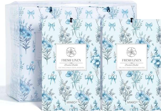 MYARO 20 Packs Fresh Linen Sachets by MYARO