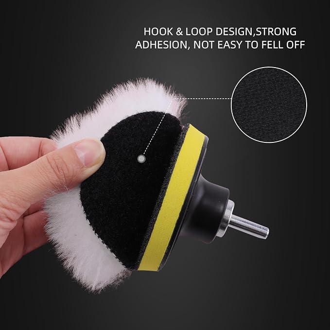 Wool Buffing Polishing Pad, SPTA 3 Inch Lambwool Wool Buffing polishing Pads - Image 5