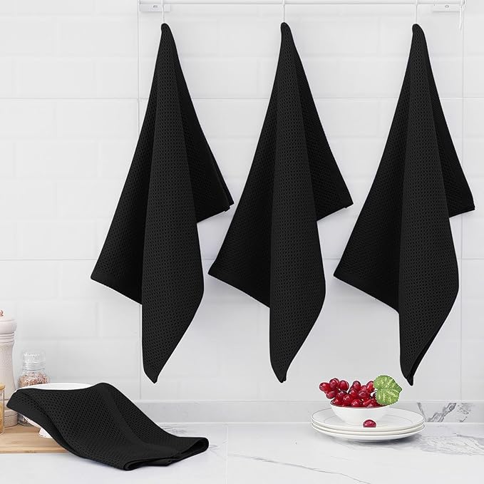 Homaxy 100% Cotton Oversized Waffle Weave Kitchen Dish Towels, Ultra Soft - Image 6