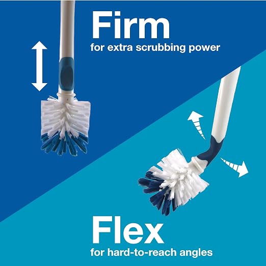 Unger 16” Flexible Glass and Bottle Scrub Brush, Extra-Long, Non-Scratch - Image 8