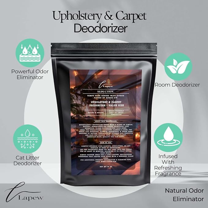 Seduction Carpet Freshener Powder Refill 36 oz | Powerful Odor Eliminator - Image 3