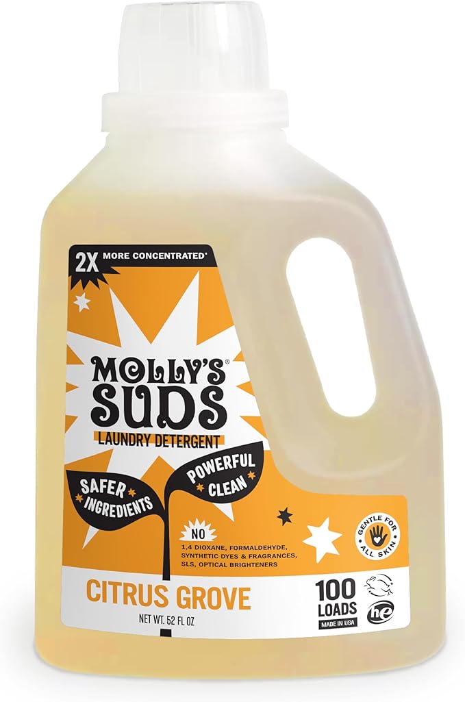 Molly's Suds Liquid Laundry Detergent | Clean Laundry Detergent Soap by MollysSuds