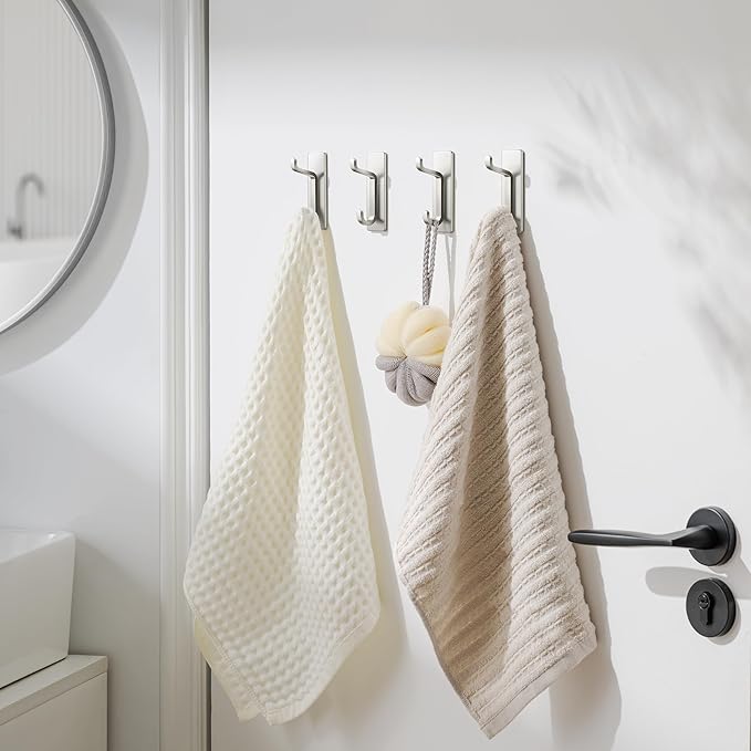 pickpiff Wall Hooks for Coat and Towel: 13LB Adhesive Door Hanger Stick on - Image 7