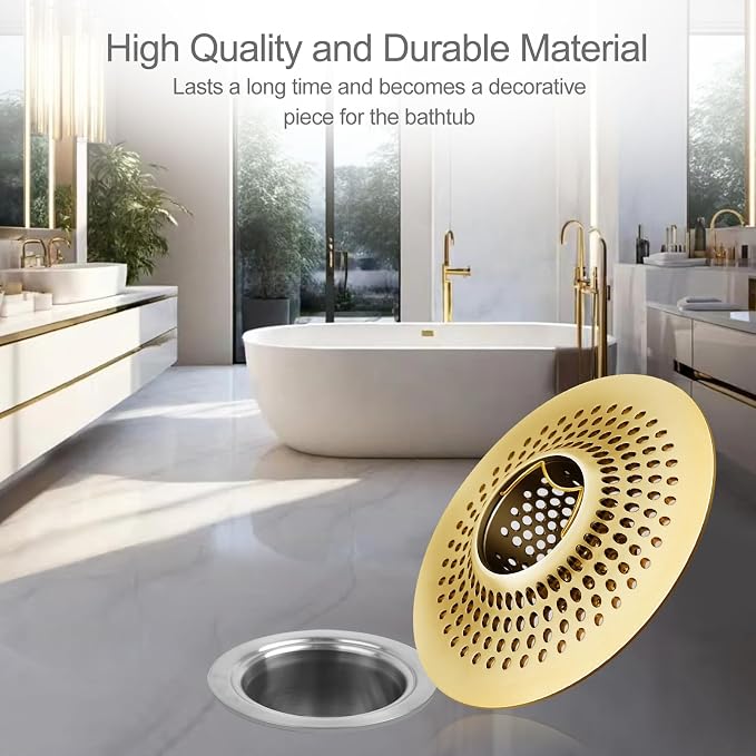 LKEYE Shower Drain Hair Catcher/Bathroom Drain Cover/Bathtub Drain - Image 5