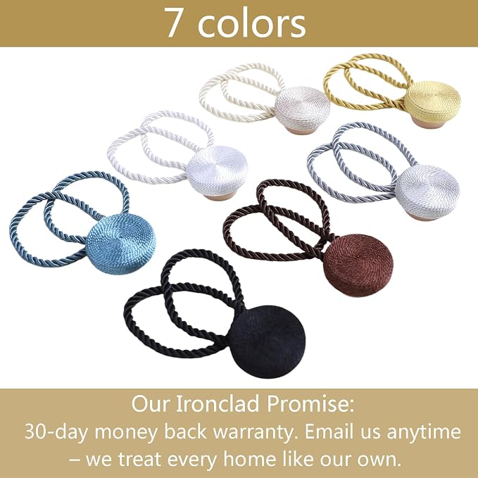Magnetic Curtain Tiebacks - 12mm Magnetic Tie Backs - Image 7