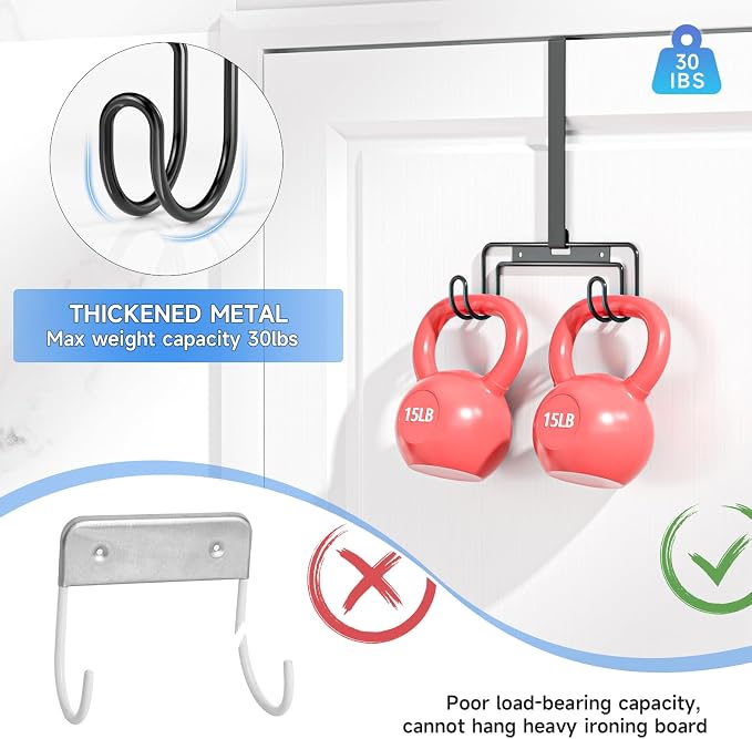 Over The Door & Wall Mount Ironing Board Hanger - Image 7