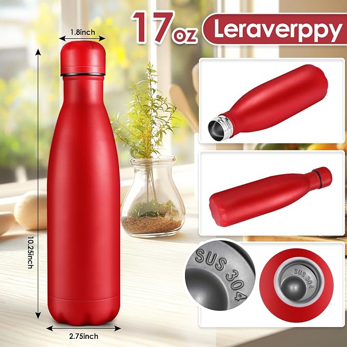 17oz Cola-Bottle Shaped Stainless Steel Leak-proof Water Bottle, Double Wall - Image 2