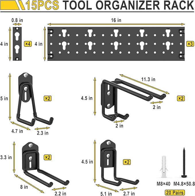 Ultrawall Garage Storage Organization, Versatile Storage Hooks Garden Tool - Image 2