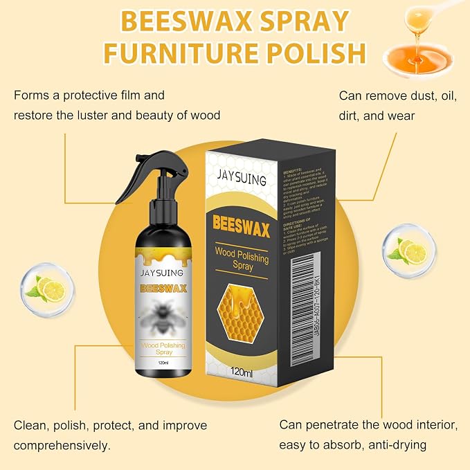 2PCS Natural Beeswax Care Spray & Restorer, The Original Beeswax Spray - Image 3