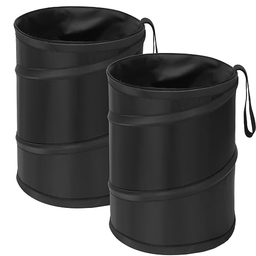 Ginsco 2Packs 4 Gallons New Leakproof Car Trash Can, Large Trash Can Pop-up by Ginsco