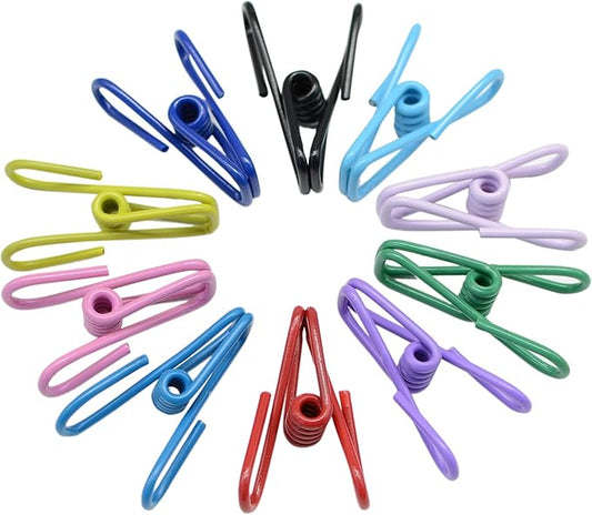 30 Pcs 2 Inch 10 Different Random Colors Chip Clips, PVC Coating High by Yansanido