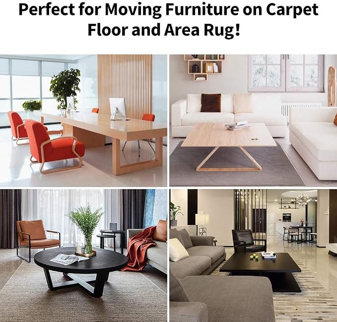 Ezprotekt 4 Pcs Rectangle Reusable Furniture Movers Sliders - Image 7