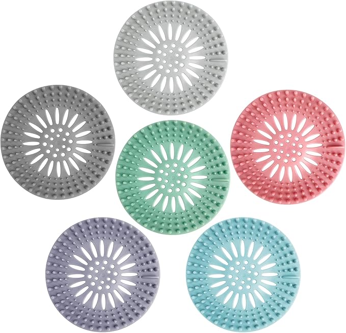 Bathroom Sink Drain Strainers, Hair Catcher Shower Drain Covers Protector by KTOJOY