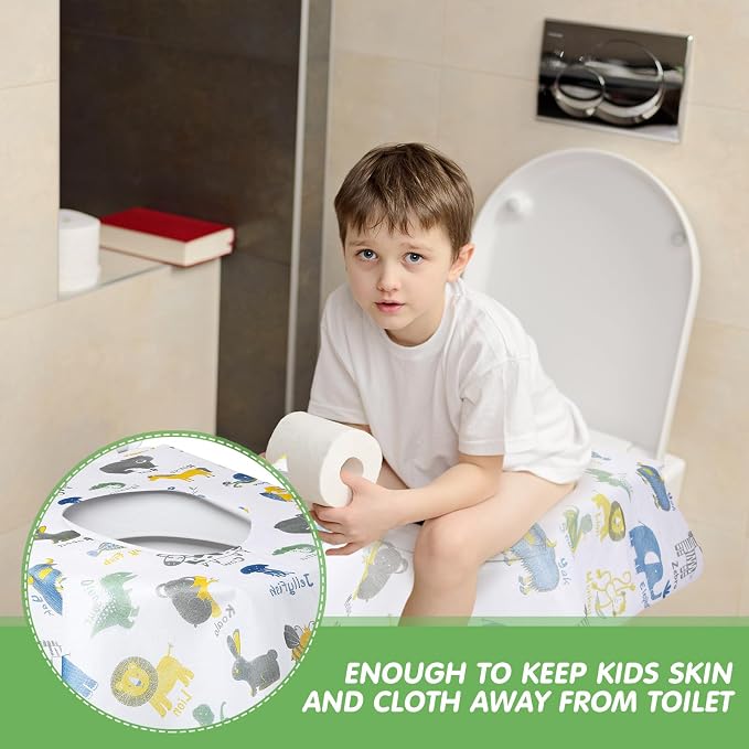 50 Packs Disposable Toilet Seat Covers Extra Large Individually Wrapped - Image 6
