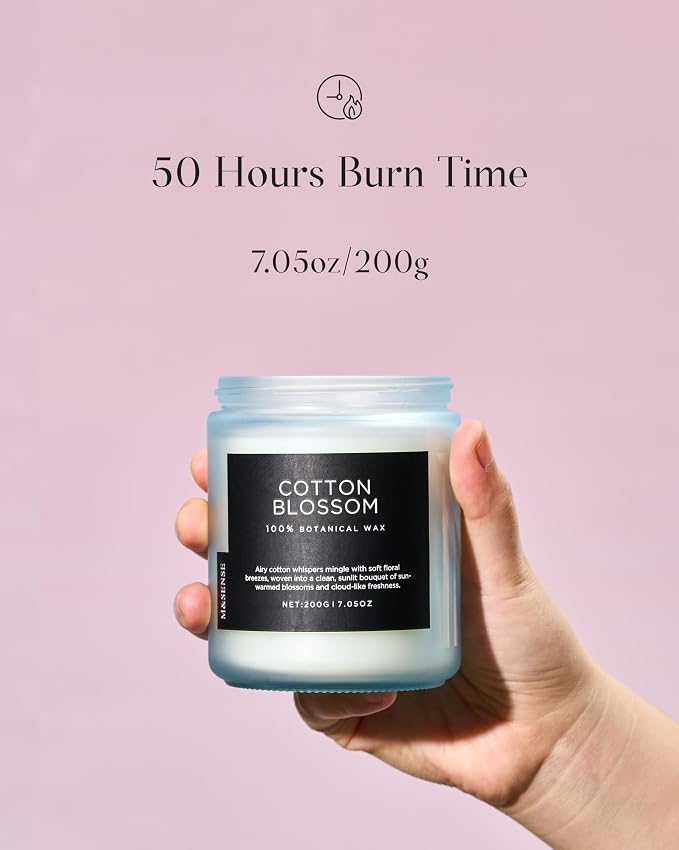 M&SENSE Clean Cotton Scented Candle - Image 3