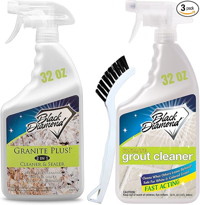 Granite Plus Deep Cleans & Seals All Natural Stone Countertops + Ultimate Grout by BlackDiamondStoneworks