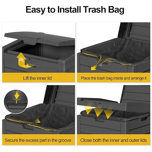31 Gallon Outdoor Trash Can - Image 7