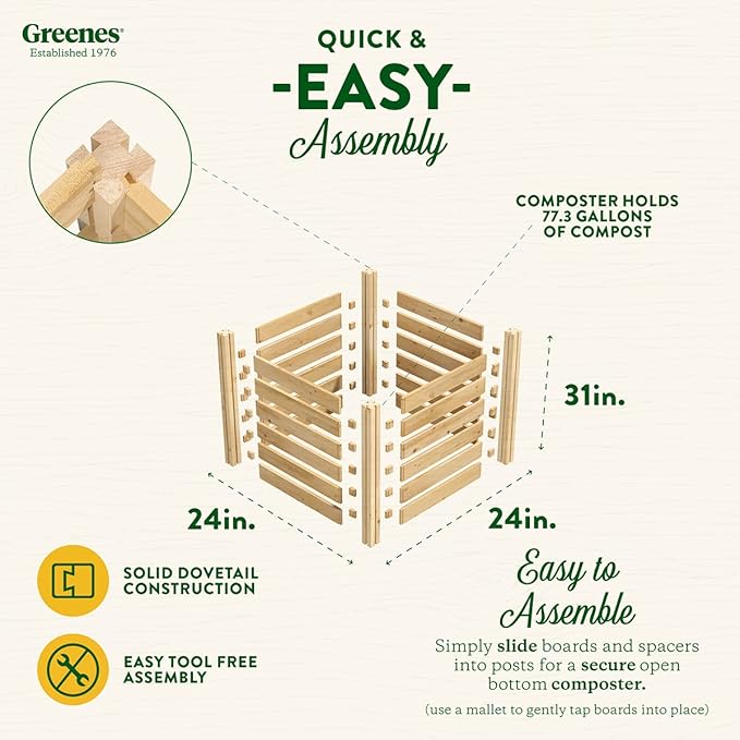 Greenes Fence Cedar Wood Composter - Image 3
