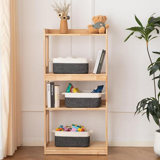OIAHOMY 3 Pack Storage Baskets for Organizing, Woven Cotton Rope Basket for - Image 2