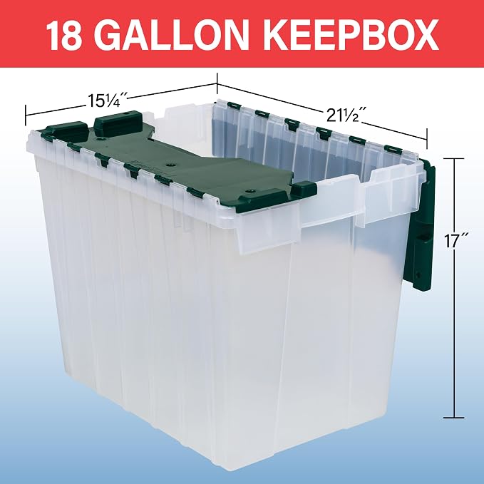 Akro-Mils KeepBox 18 Gallon Storage Container, Nesting and Stackable Plastic - Image 3