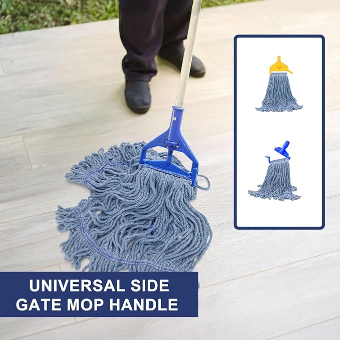 KeFanta 6 Pack Heavy Duty Commercial Mop Head Replacement, Wet Industrial - Image 4