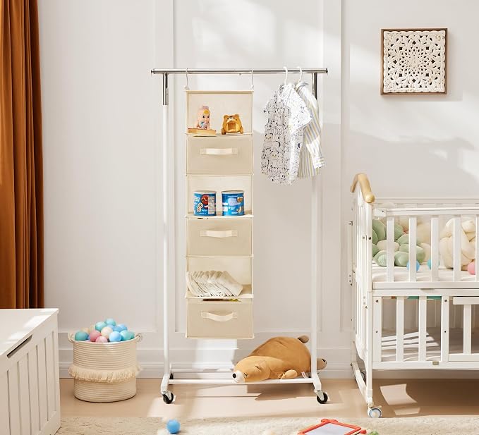MAX Houser 6 Tier Shelf Hanging Closet Organizer, Closet Hanging Shelf - Image 6
