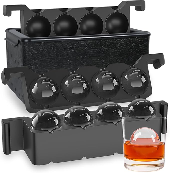 TINANA Ice Sphere Cube Maker, 2 Inch Crystal Clear prepare 8 Large Round Balls - Image 4
