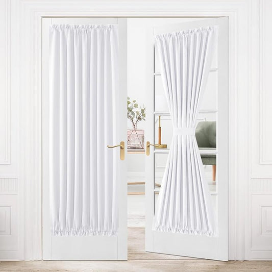 DWCN French Door Curtains – Rod Pocket Thermal Curtain by DWCN