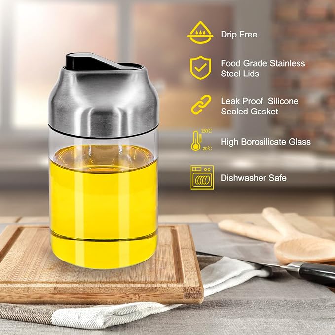 Aelga Soy Sauce Dispenser, 7oz Non-Drip Spout Oil and Vinegar Dispenser - Image 2