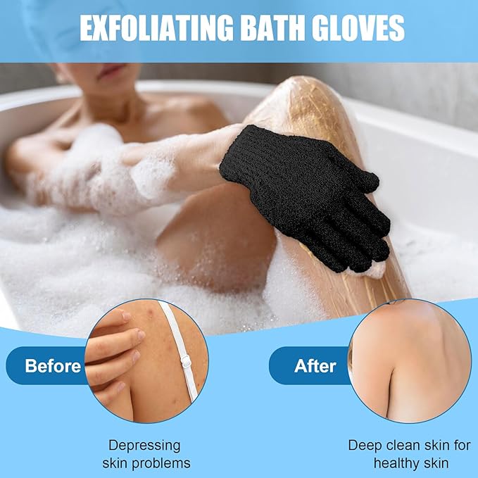 60Pcs Exfoliating Gloves Bulk, Exfoliating Body Scrubber Glove Exfoliator - Image 6