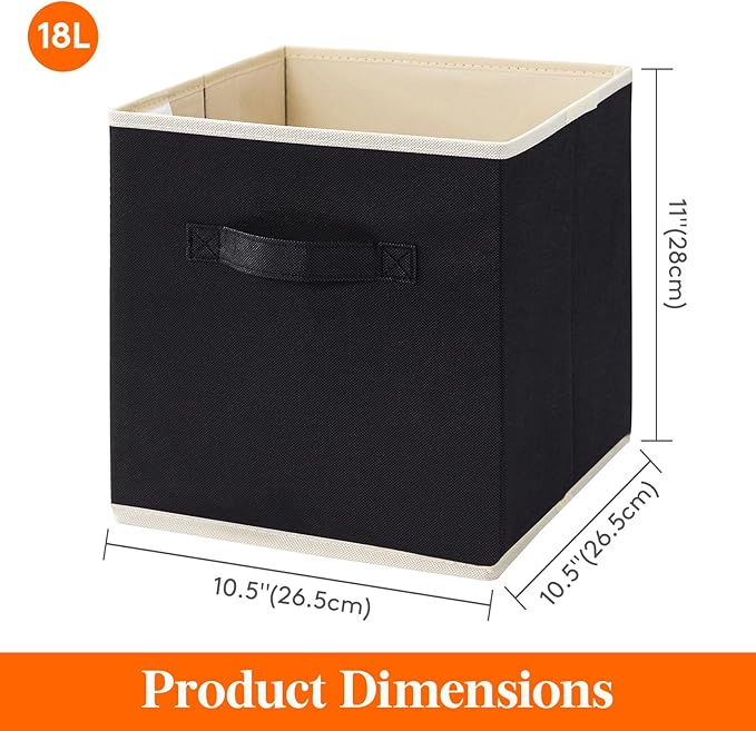 Lifewit 12 Packs Storage Cubes, 11 Inch Cube Storage Bins, Foldable Decorative - Image 5