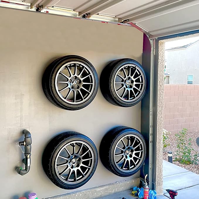 Heavy Duty Garage Tires Hooks Wall Mounted Hanger Tool Organizer Rack Hardware - Image 6