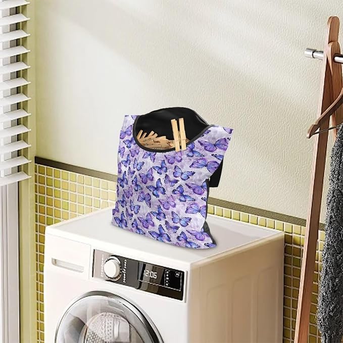 Butterfly Purple Clothespin Bag - Image 3