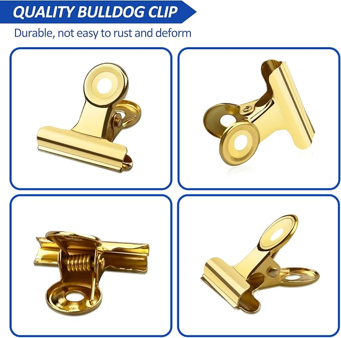 30 Pack Small Bull Clips 0.87 Inch Mini Metal Hinge Clips Binder Paper Hinge - Image 4