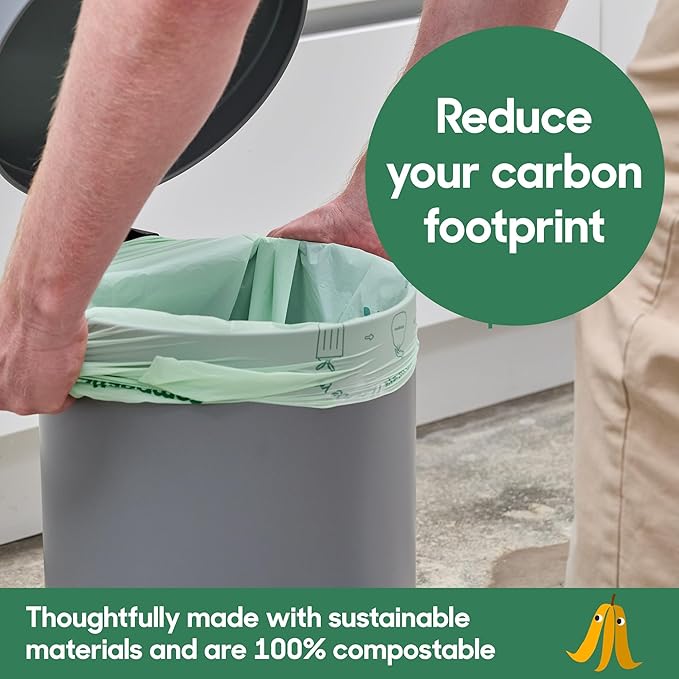 Compostic Home Compostable Trash Bags, 3 Gallon Small Kitchen Rubbish Bags - Image 2