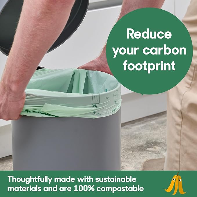 Compostic Home Compostable Trash Bags, 13 Gallon Tall Kitchen Rubbish Bags - Image 2