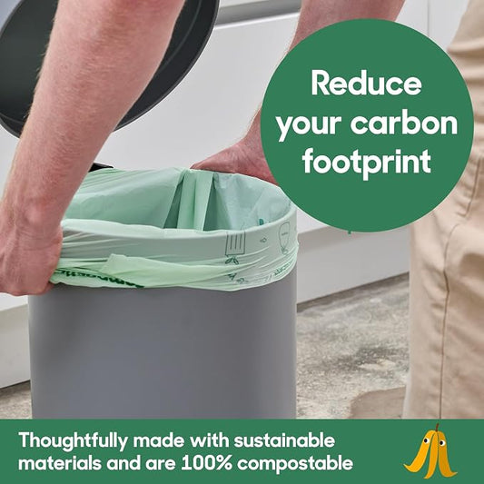 Compostic Home Compostable Trash Bags, 3 Gallon Small Kitchen Rubbish Bags - Image 2