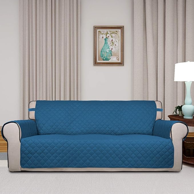 PureFit Reversible Quilted Sofa Cover, Water Resistant Slipcover Furniture - Image 2