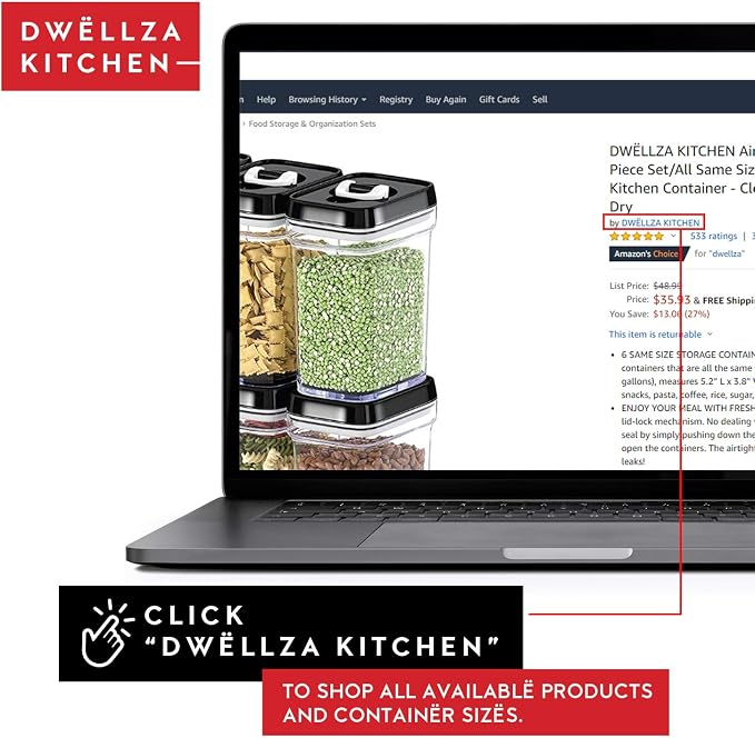 DWËLLZA KITCHEN Mini Airtight Food Storage Containers - Image 6