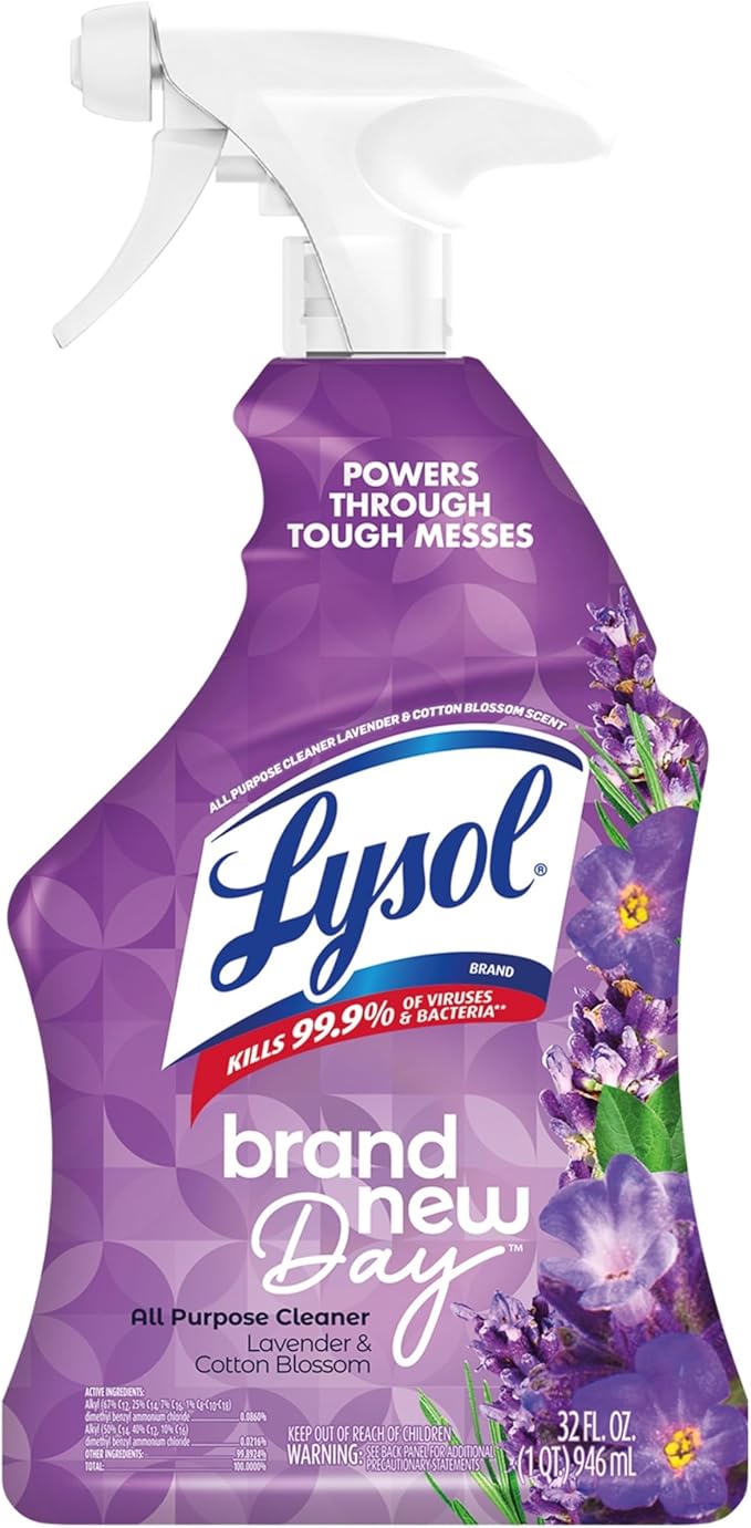 Lysol All Purpose Cleaner Spray, Kitchen & Bathroom Cleaner, Lavender & Cotton by Lysol