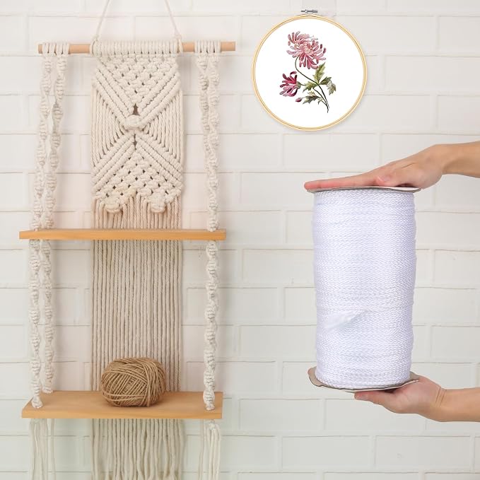 1/4 Inch White Polyester Rope - Image 4