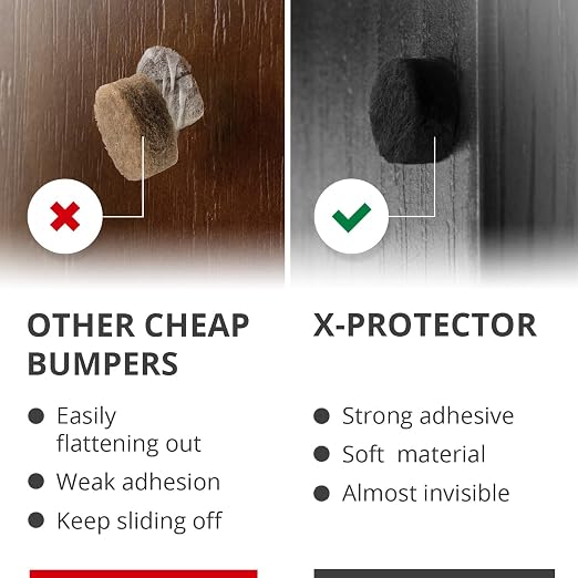 Cabinet Door Bumpers X-Protector 100 PCS – Small Felt Pads 3/8” – Ideal Black - Image 5