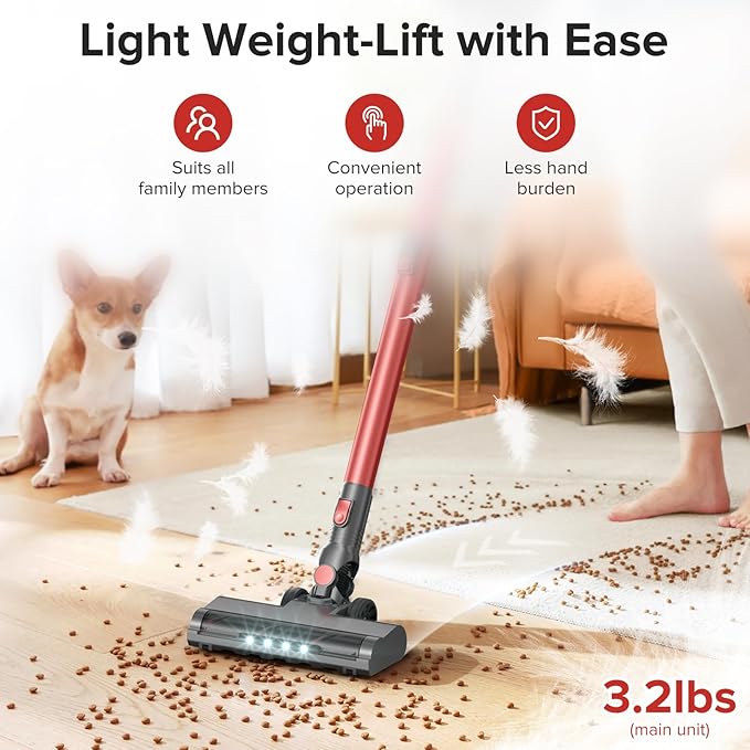 Cordless Vacuum Cleaner with Self-Standing, Powerful Stick Vacuum Cleaners - Image 4