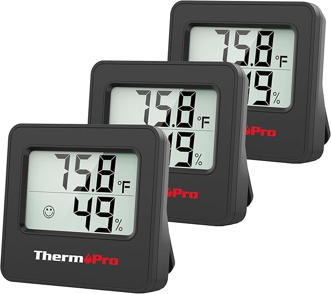 ThermoPro TP157 3 Pack Hygrometer Indoor Thermometer by ThermoPro