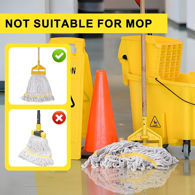 KeFanta 3 Pack Heavy Duty Commercial Mop Head Replacement, Looped End String - Image 4