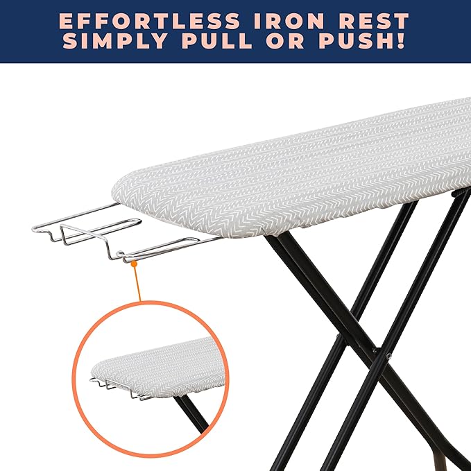 Ironing Board with Iron Rest, Iron Board with 3 Layers Extra Thick Cover - Image 5