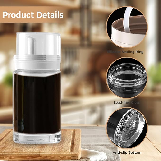 Small Glass Oil and Vinegar Dispenser Bottles - Image 3